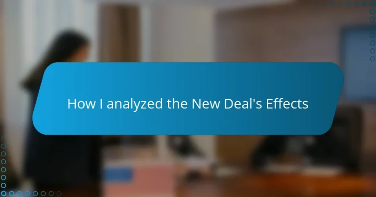 How I analyzed the New Deal’s Effects