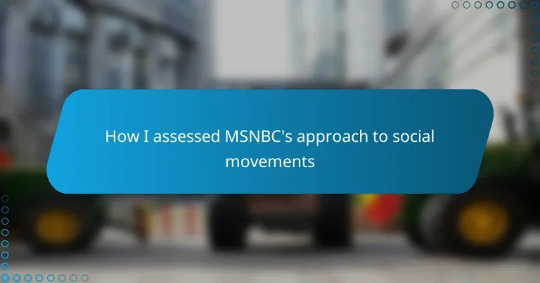 How I assessed MSNBC’s approach to social movements