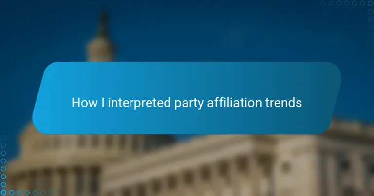 How I interpreted party affiliation trends