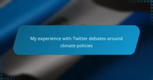 My experience with Twitter debates around climate policies