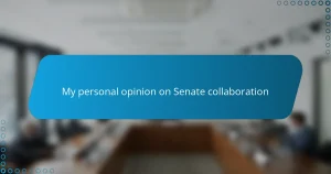 My personal opinion on Senate collaboration