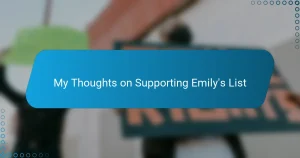 My Thoughts on Supporting Emily’s List