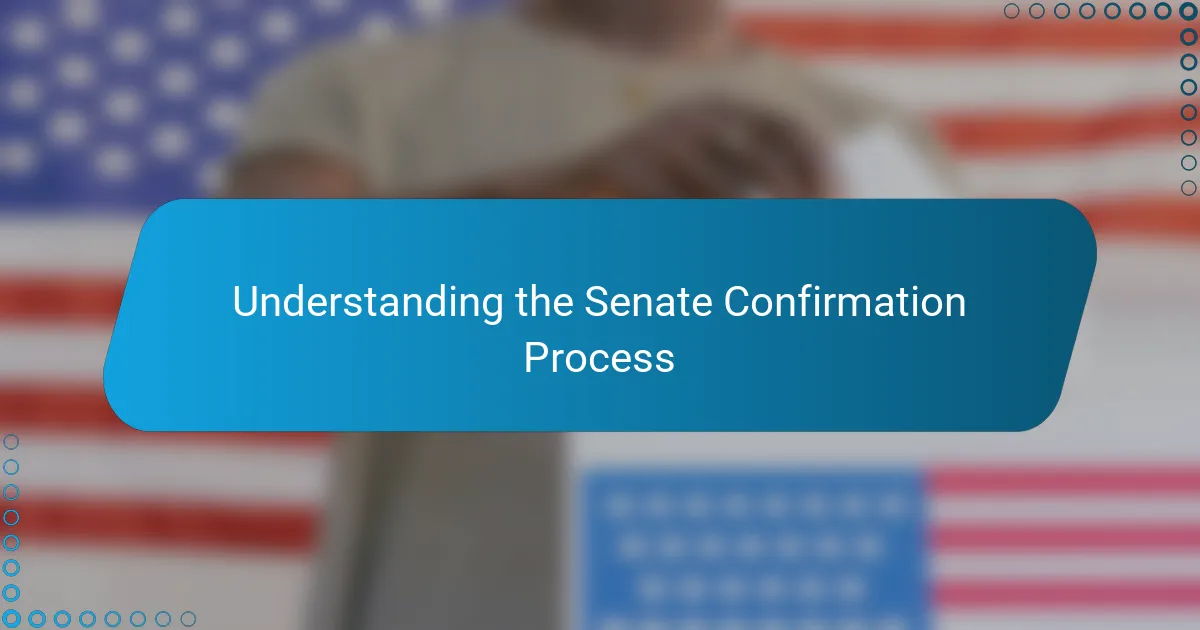 My experience with the Senate confirmation process